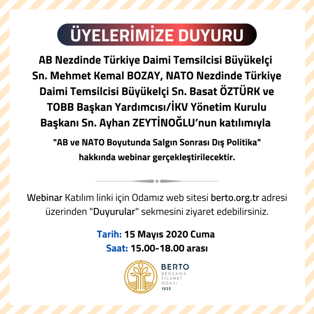 AB VE NATO BOYUTUNDA SALGIN SONRASI DIŞ POLİTİKA WEBİNARI