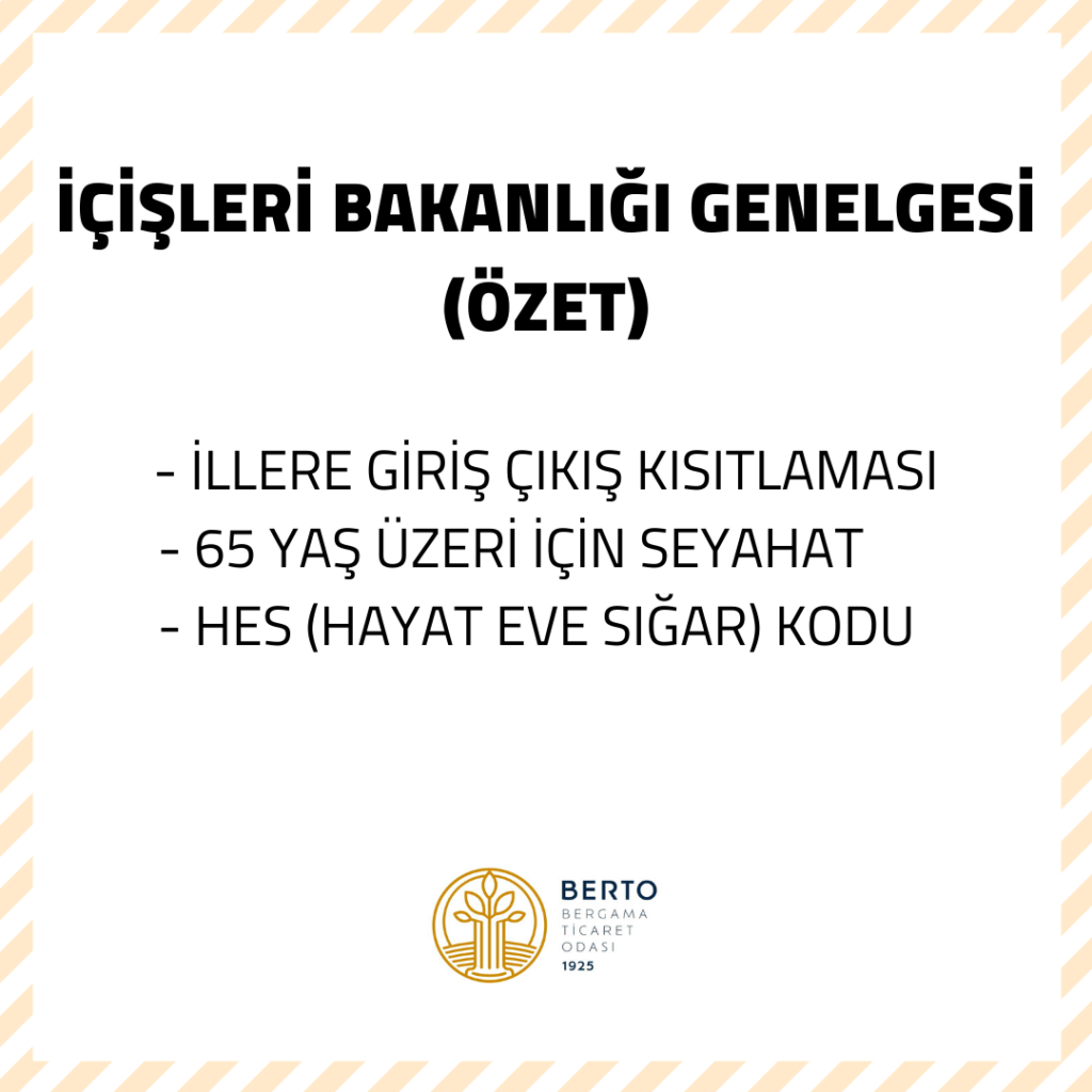 İÇİŞLERİ BAKANLIĞI GENELGESİ ÖZET