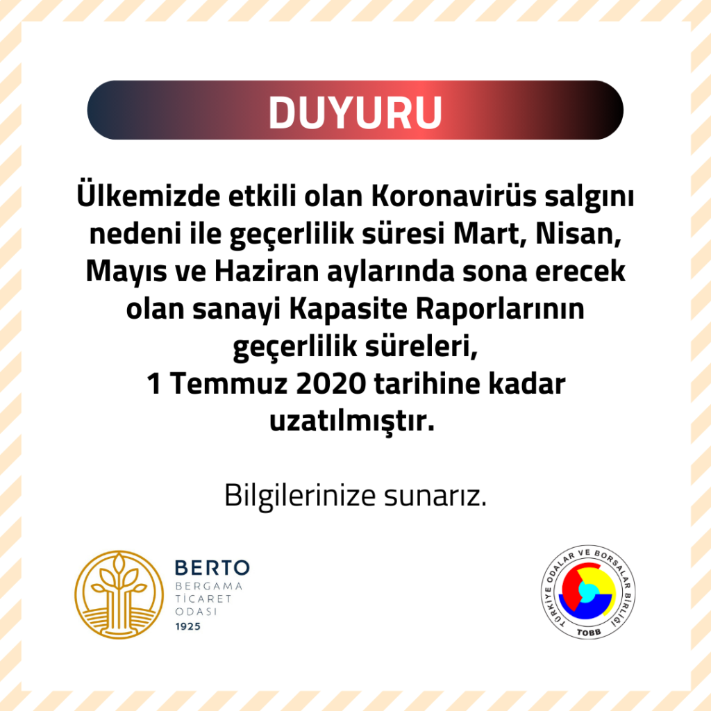 KAPASİTE RAPORLARI HAKKINDA