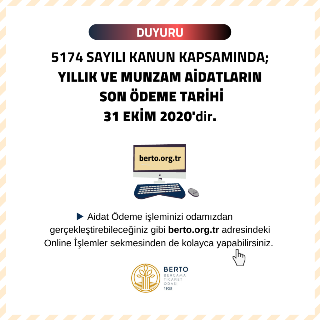 YILLIK VE MUNZAM AİDATLAR hk.