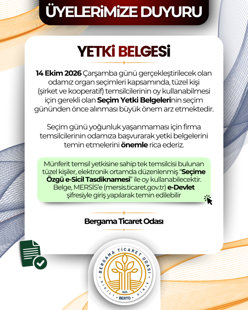 Seçim Yetki Belgesi (2026)